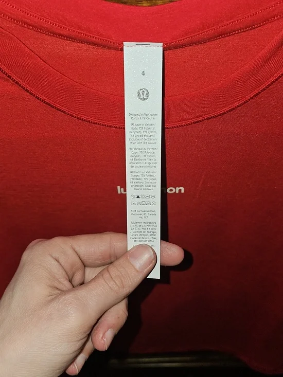 Lululemon Jersey Training Long Sleeve! Sz 4,Wordmark! NWTS! OXFD! Dont Miss Out! - Picture 4 of 10